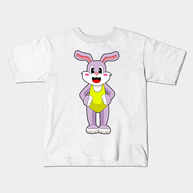 Rabbit Swimming Swim suit Kids T-Shirt by Markus Schnabel